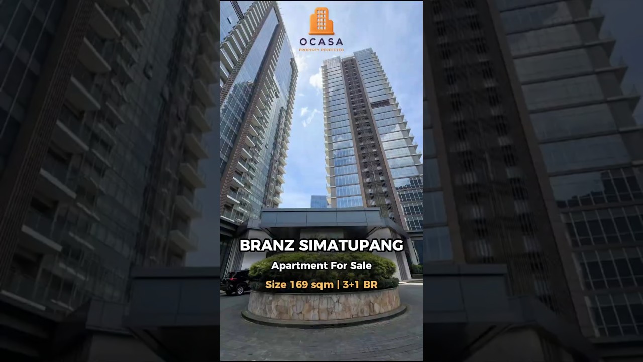 Apartament Branz Simatupang Tipe 3 BR w pełni umeblowany, narożny, z widokiem na basen i miasto #shorts