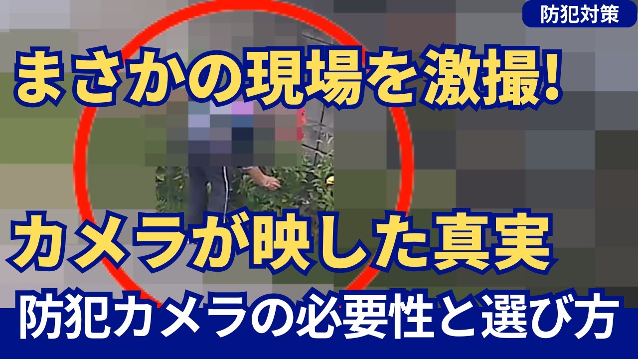 防犯カメラの必要性と選び方 - まさかの現場を激撮! 防犯カメラが映した真実