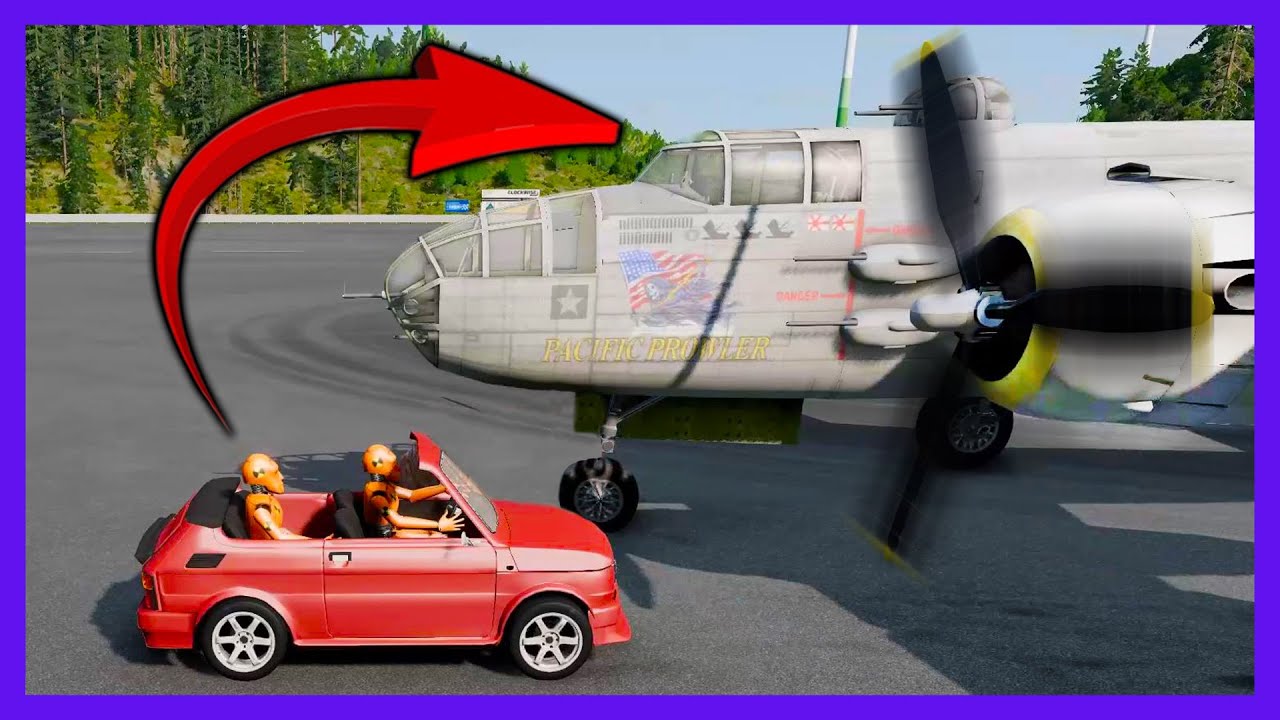 Crashing Cars into Plane Propeller | BeamNG drive | The Sethioz Project