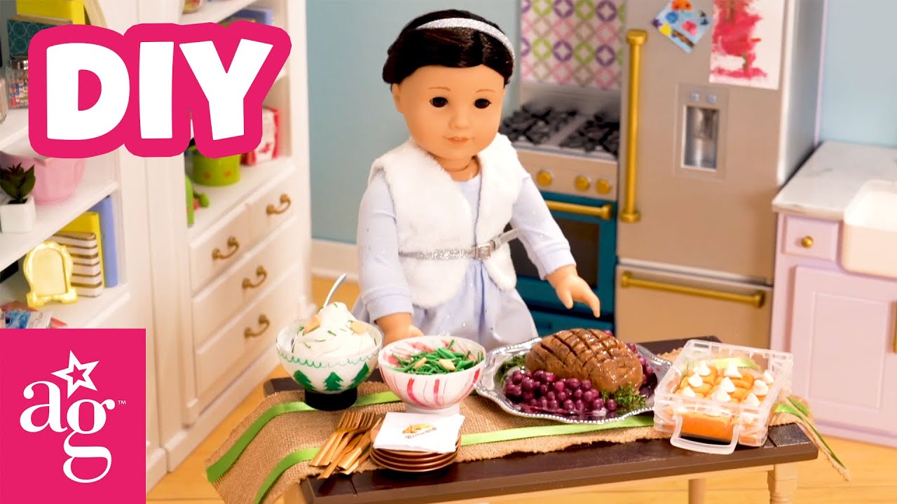 Mini Thanksgiving Dinner DIY For Your Doll | Doll DIY | @AmericanGirl