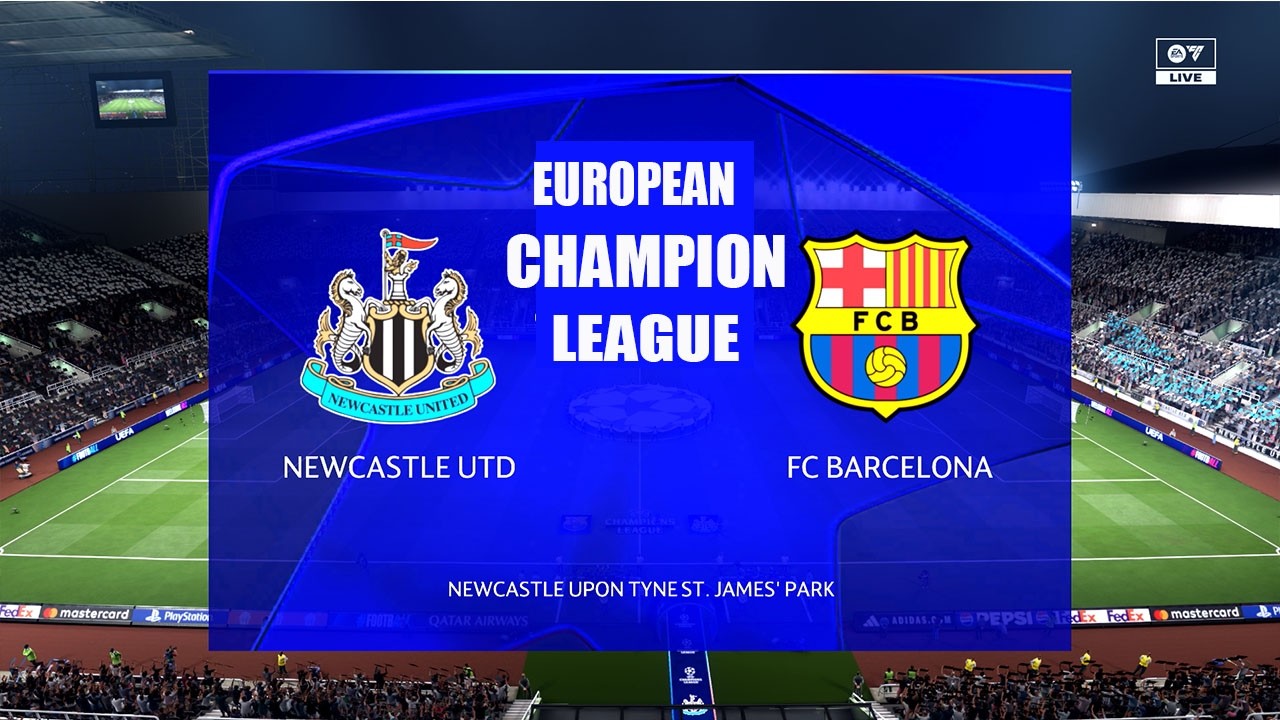 Newcastle United vs FC Barcelona | European Champion League Night | Full Match Gameplay Simulation