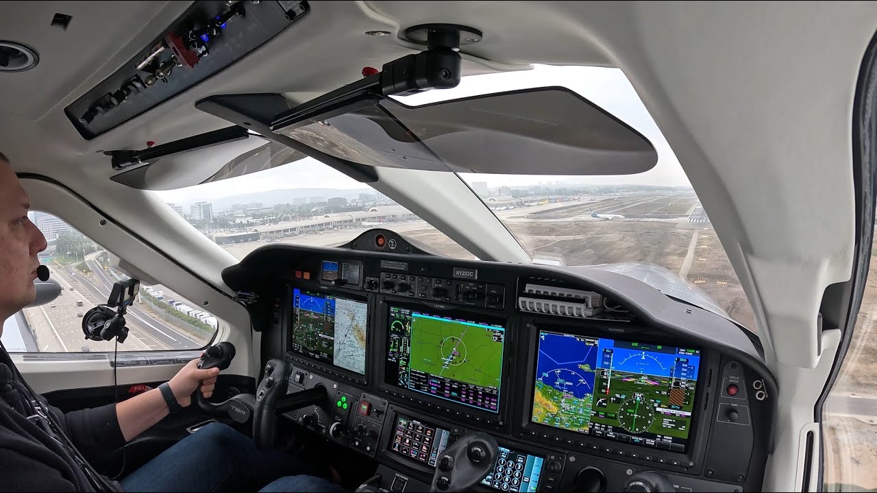 Rainy departure turns into vector madness as we fly the TBM 960 to Orange County!