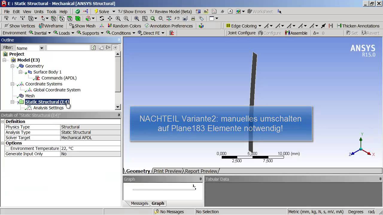 Imperfektionen (upgeom) mit FE-Modeler in ANSYS Workbench v15.0 aufbringen