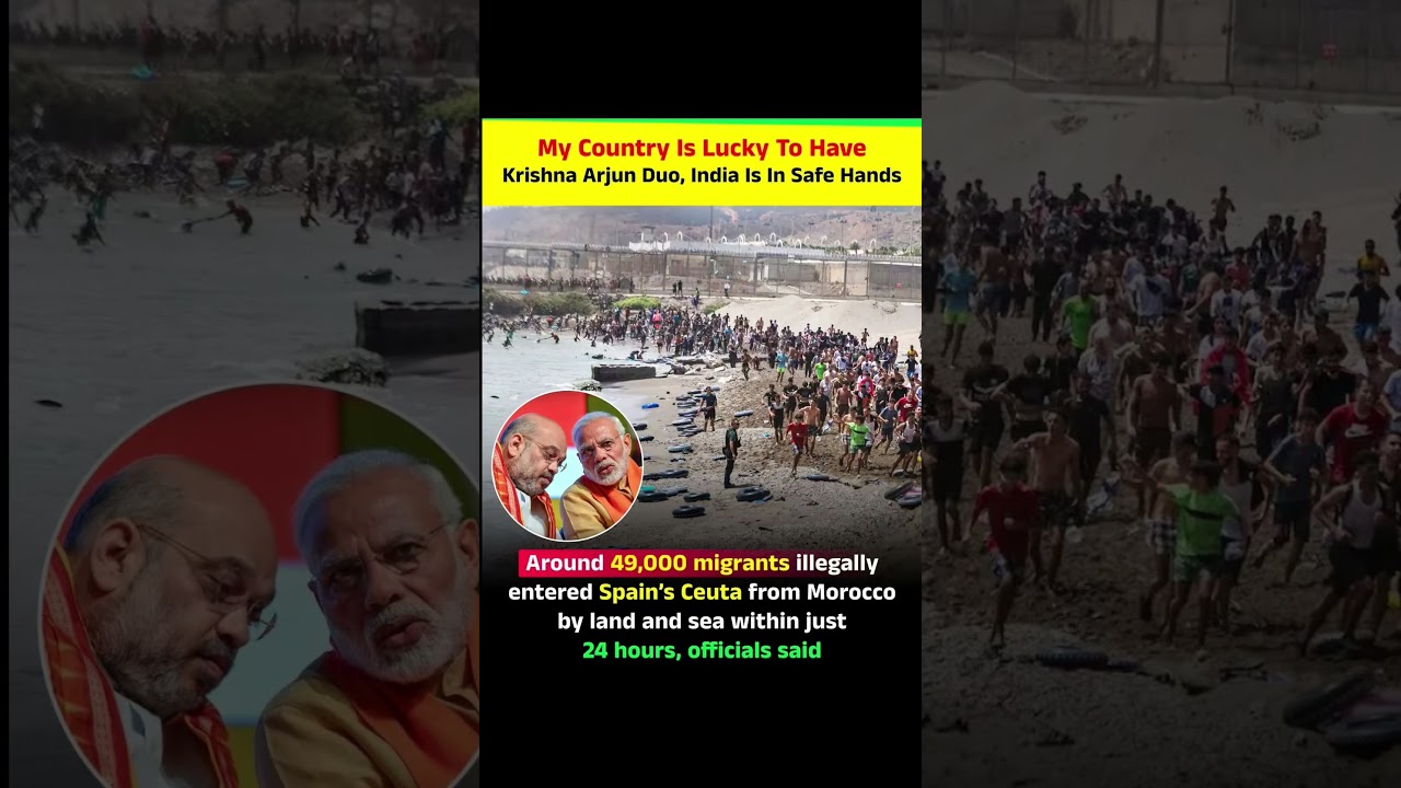 49,000 Illegal Migrants Enter Spain in 24 Hours | Why India's Border Security Is Different?#shorts
