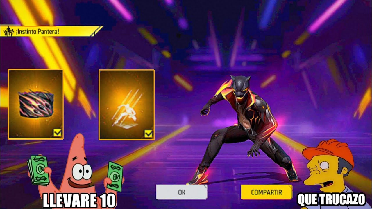 ¡SACANDO NUEVO EMOTE DE ENTRADA INSTINTO PANTERA Y PARED GLOO GARRAS SALVAJES 💎😱! RULETA MÁGICA FF