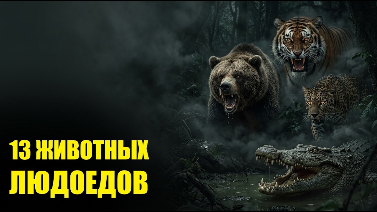 ТОП 13 Самых Опасных Животных - Людоедов в Истории!