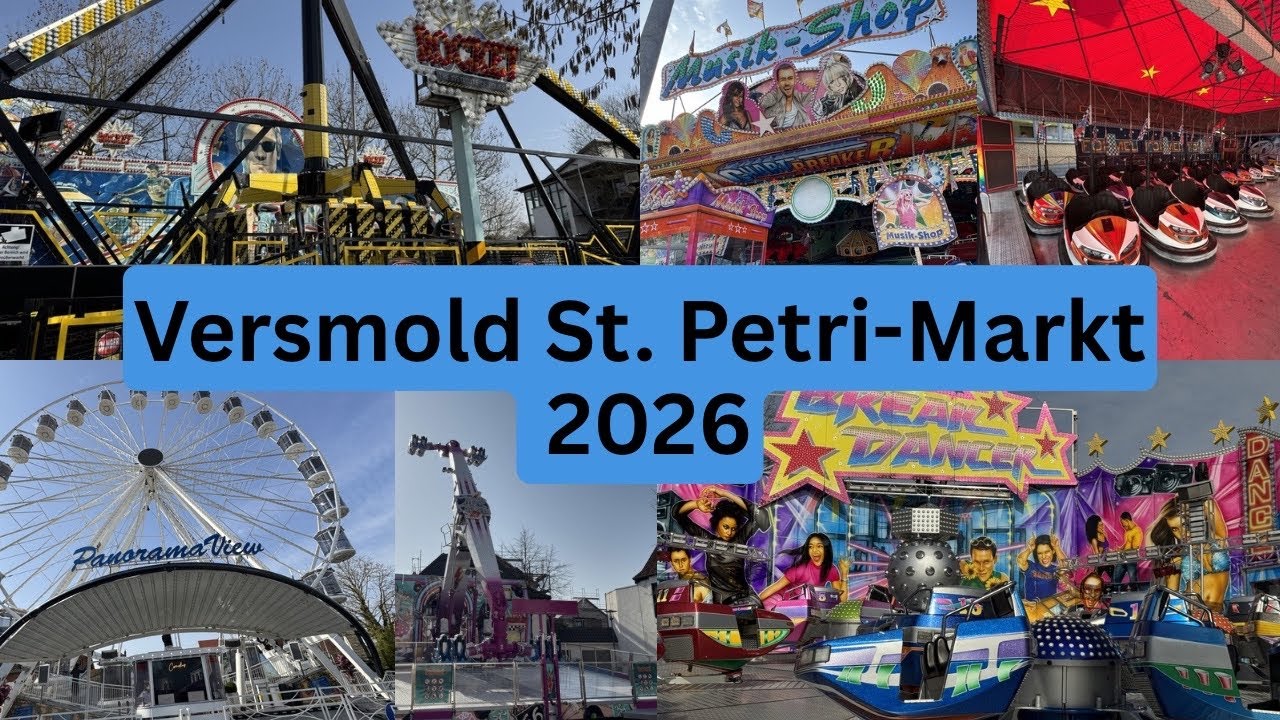 Versmold St. Petri-Markt 2026 - 1 Tag vor Eröffnung - Aufbau Rundgang (Video)