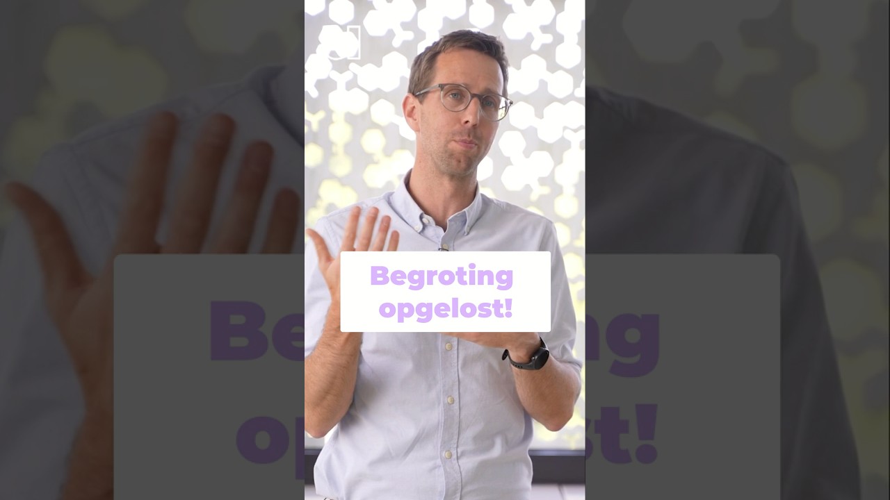 Zo lossen we de begroting op! 🥳