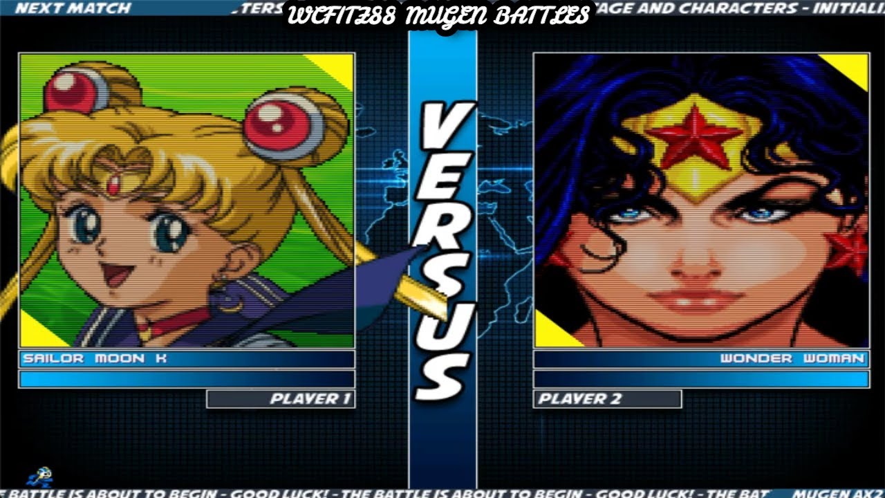 WCFITZ88 MUGEN BATTLES  | Sailor Moon K vs Wonder Woman - Part 2
