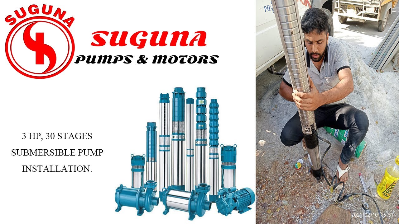 SUGUNA BOREWELL MOTOR INSTALLATION || 3 HP, 30 STAGES || BENGALURU