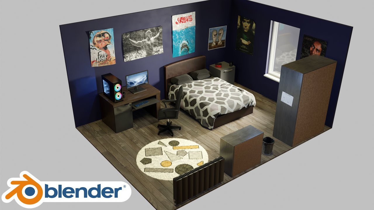 Создайте спальню в Blender