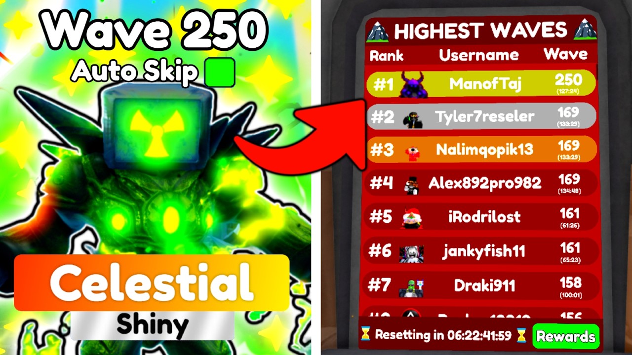 SHINY CELESTIAL OMEGA REACTOR OVERLORD GOT ME ON LEADERBOARD! (Toilet Tower Defense)