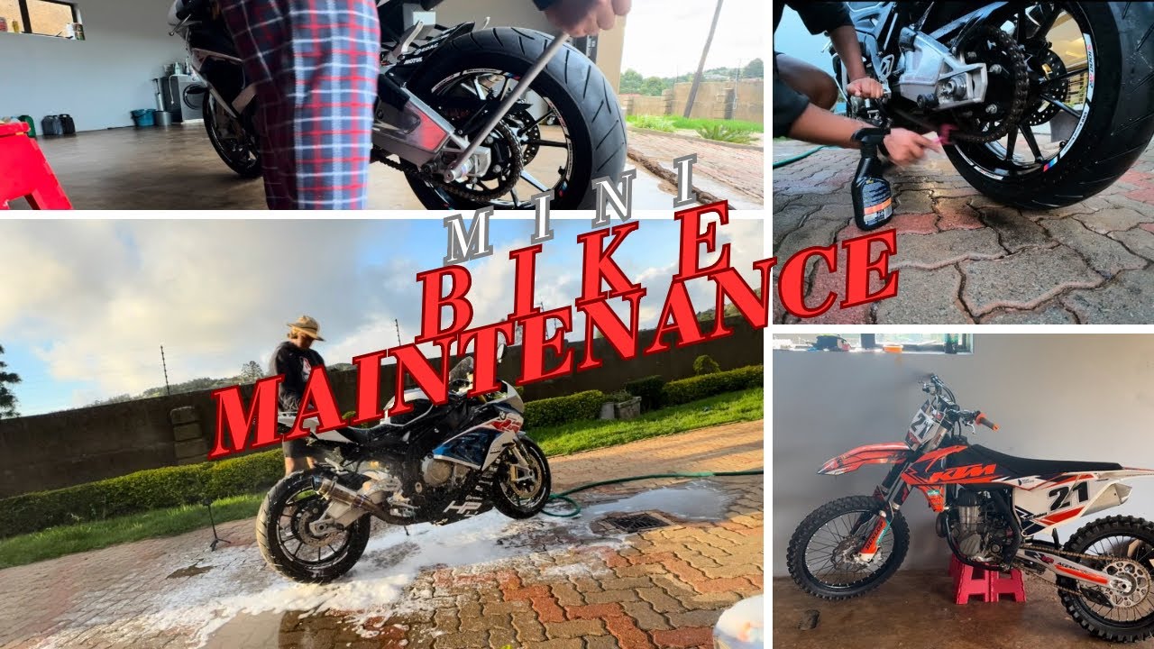 Bike/chain wash & adjustment | S1000RR & SXF 450 Dirtbike | Mini bike maintenance — Eswatini 🇸🇿