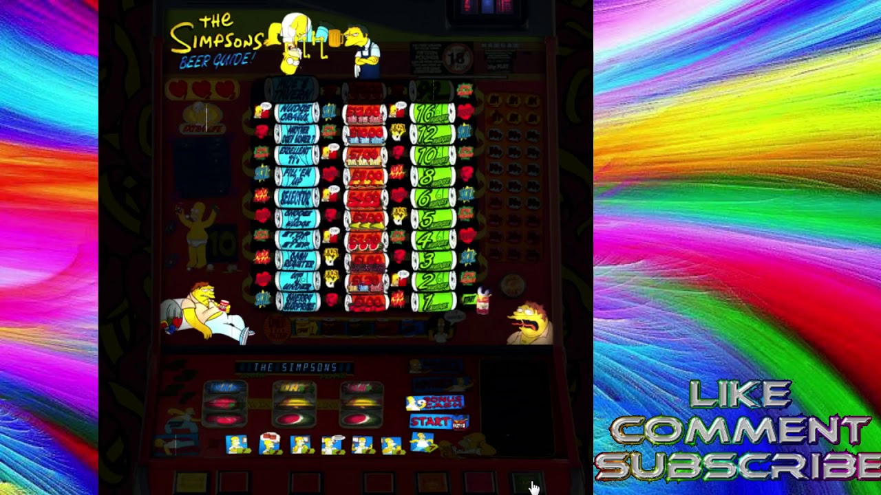 The Simpsons -Duff Beer Guide fruit machine