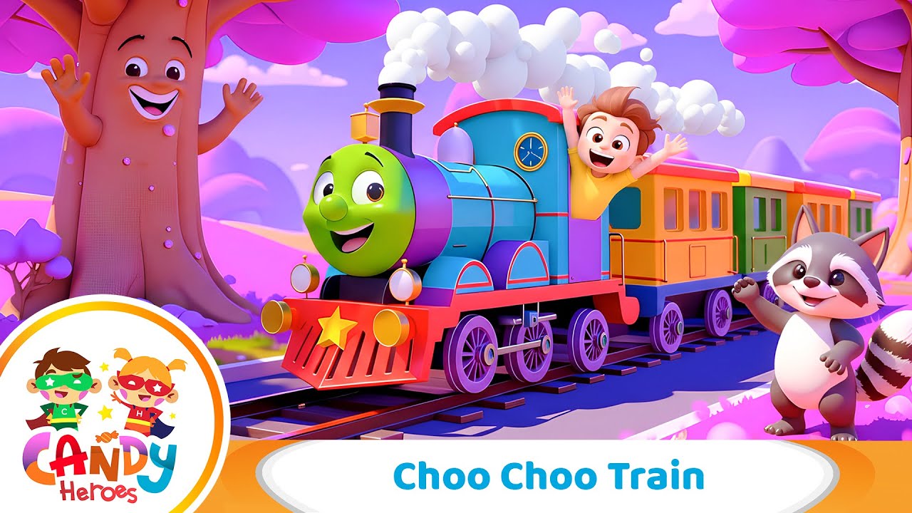 Поезд Чу-Чу 🚂 | Весёлая детская песня и анимированное приключение | Candy Heroes