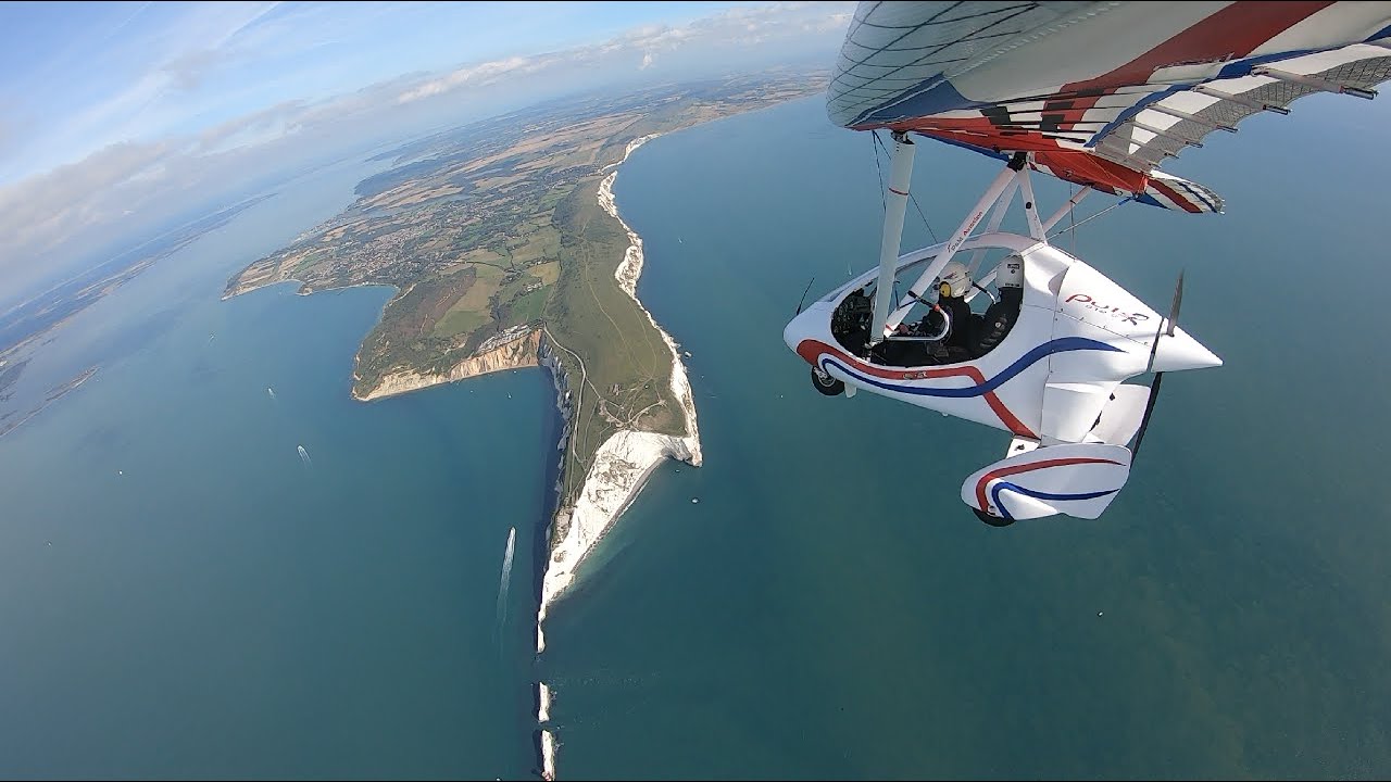 A trip around the Isle of Wight in a PulsR flexwing microlight