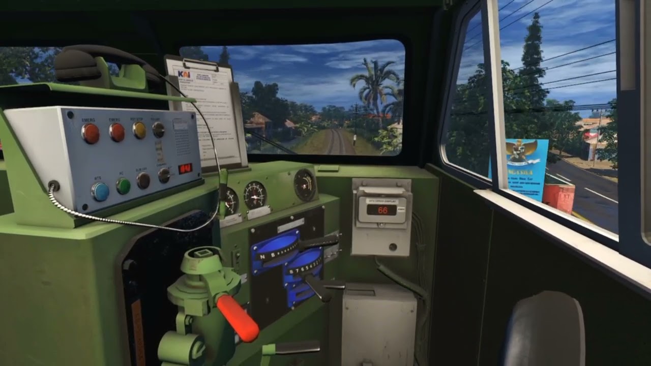 Cabride Lokomotif WnB CC 203 02 03 SDT Berdinas Kereta Api Penataran || Trainz Simulator Indonesia.