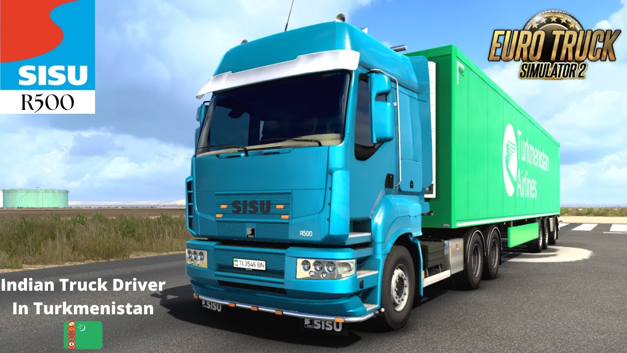 [ETS2 v1.43] SISU R500 in Turkmenistan - Road To Asia Map Mod | Euro Truck Simulator 2 Hindi