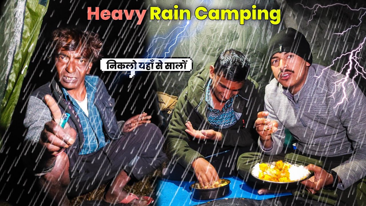 Heavy Rain Camping In Forest Uttarakhand | Heavy Rain Camping India