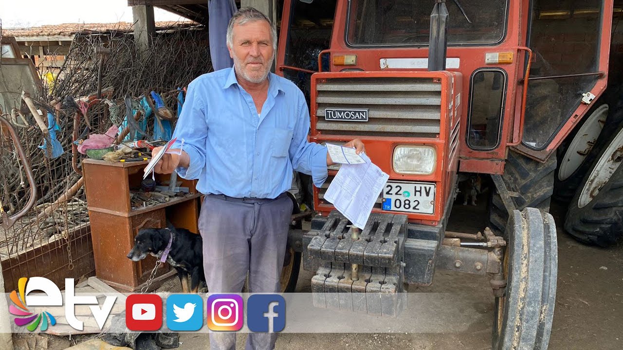 KÖYDEN BİLE ÇIKMAYAN TRAKTÖRE 7 KEZ TRAFİK CEZASI GELDİ