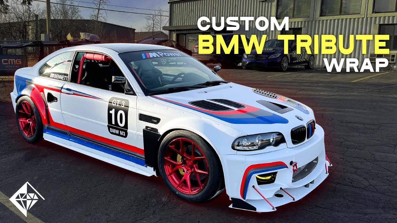 Custom BMW Race-car Inspired  Tribute wrap - Diamond Graphics