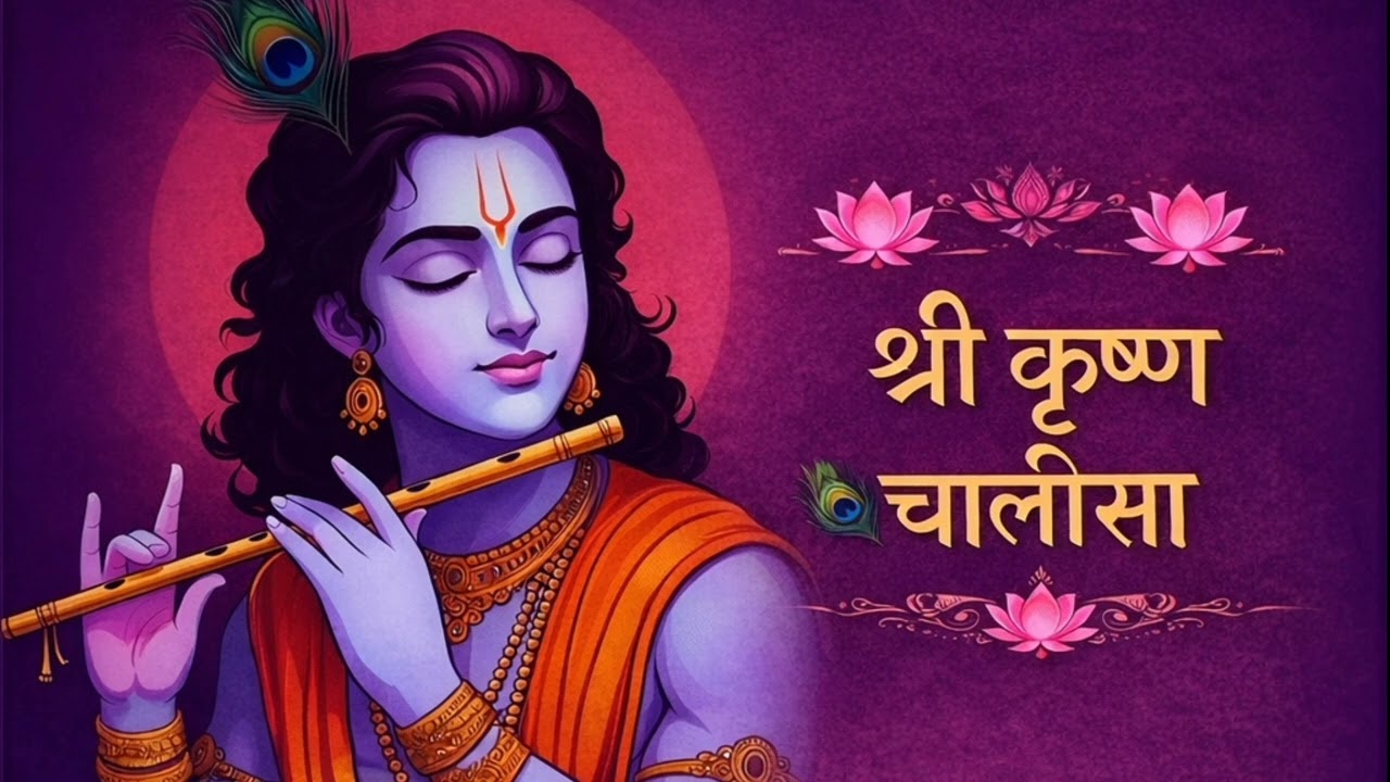 🌸 ॥ श्री कृष्ण चालीसा ॥ 🌸Singer.aditya and bhakti team❣️