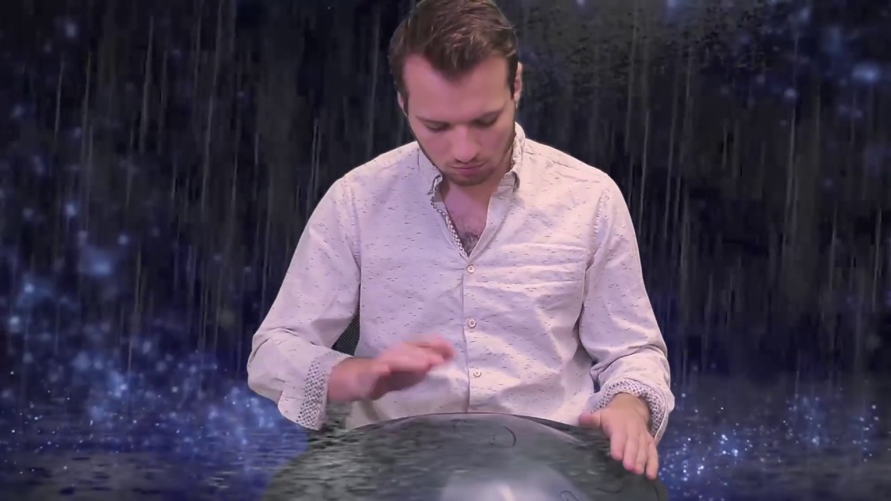 Steel Tongue Drum Music in the Rain with Chimes for Sleep