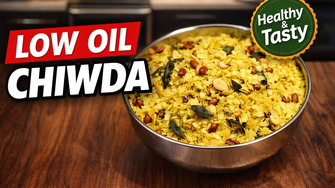 CRUNCHY & HEALTHY Chiwda: No Guilt, ALL Flavor! (Low Oil Recipe 2026)