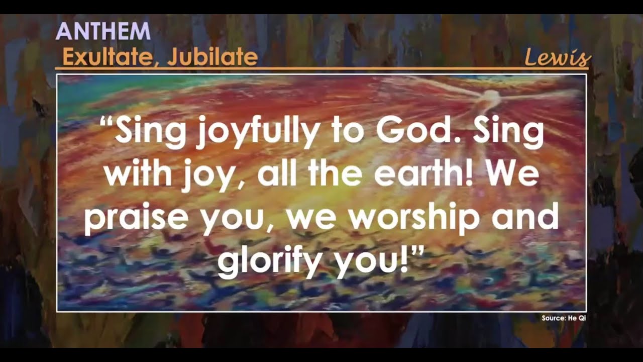 Exultate, Jubilate by Brian Lewis