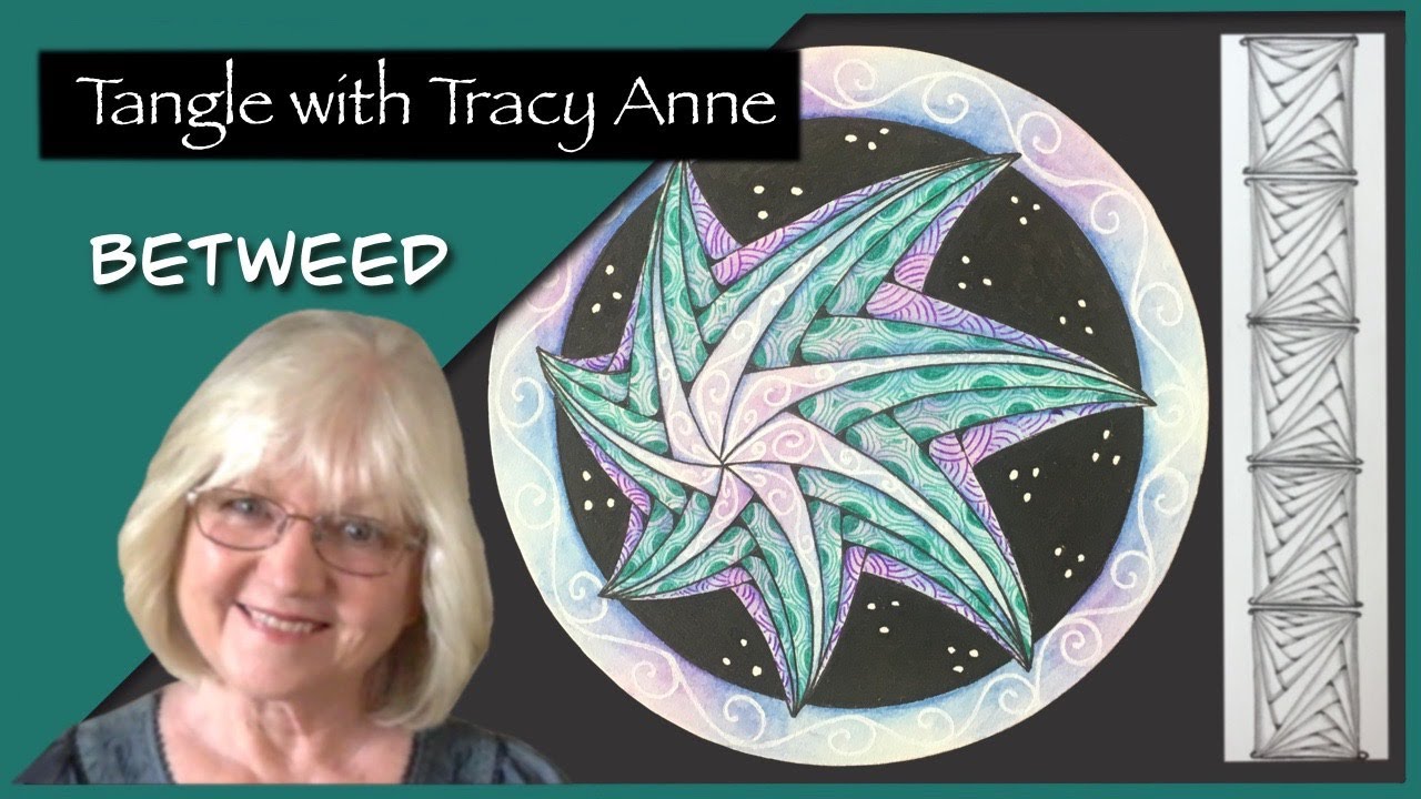 Learn how to draw, shade and colour the tangle - BETWEED