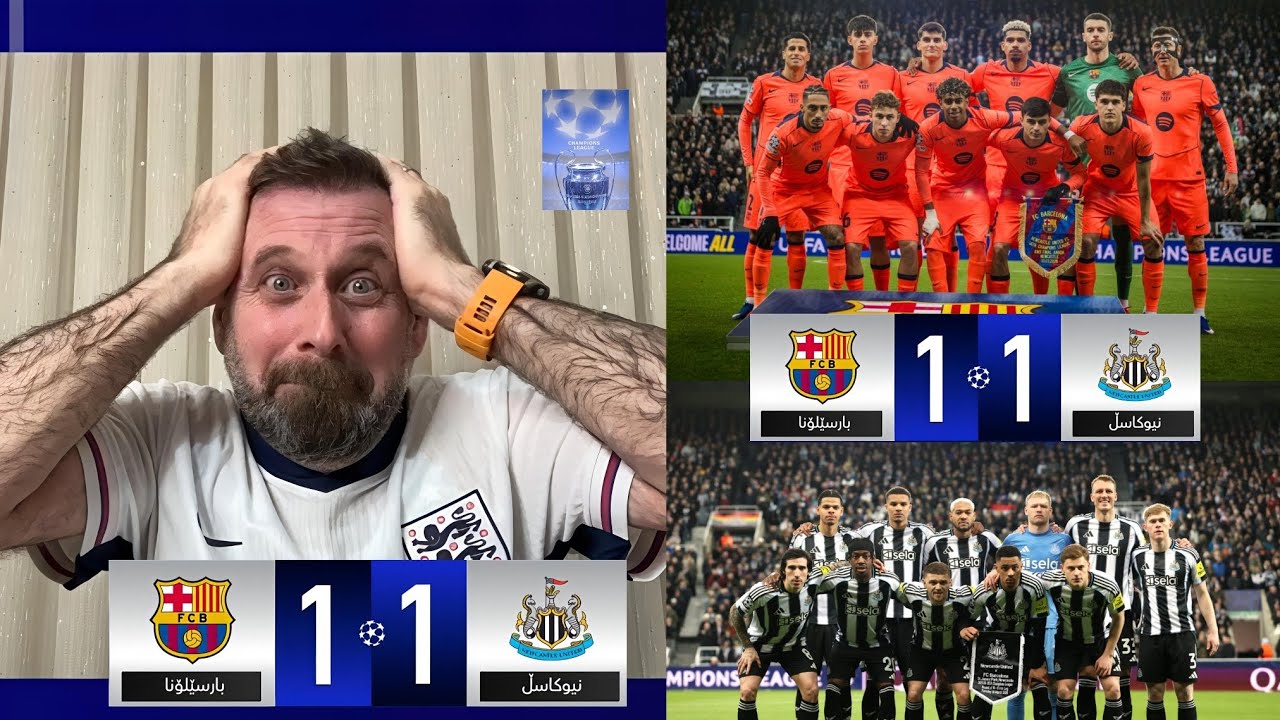 هەواڵی خێرا 🚨🚨نیوکاسڵ 1-1 بەرشەلۆنە🔥😱