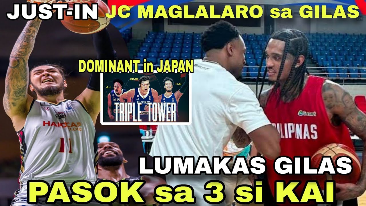 JUST-IN : JORDAN CLARKSON MAGLALARO NA sa GILAS PILIPINAS | GILAS TRIPLE TOWER DOMINATES in JAPAN
