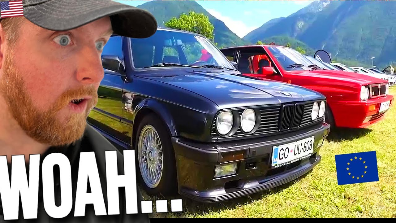 American Reacts to an Average European Car Meet..