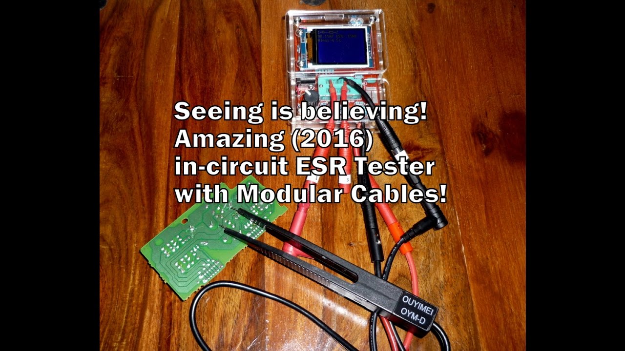 Amazing 2016 Cheap Transistor tester (IN-CIRCUIT TESTING! ) with Modular custom made cables.