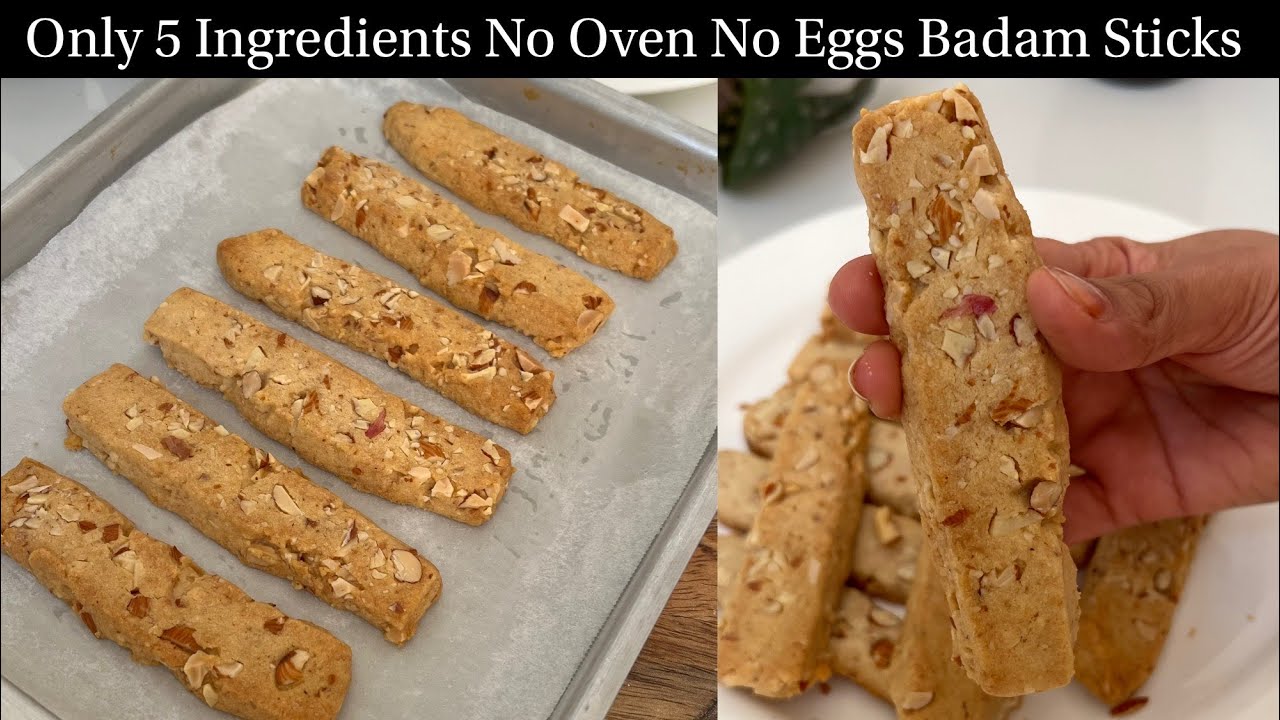सिर्फ 5 चीज़ों से बिना Eggs,Oven बनी इन Cookies को Menu में रखना, भर भर Orders आएंगे Almond Sticks