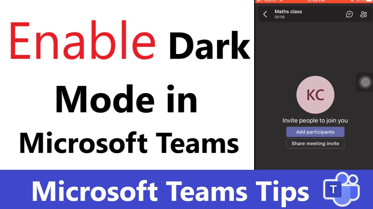 How to Enable dark mode in Microsoft teams mobile app | turn on the dark theme in teams mobile app