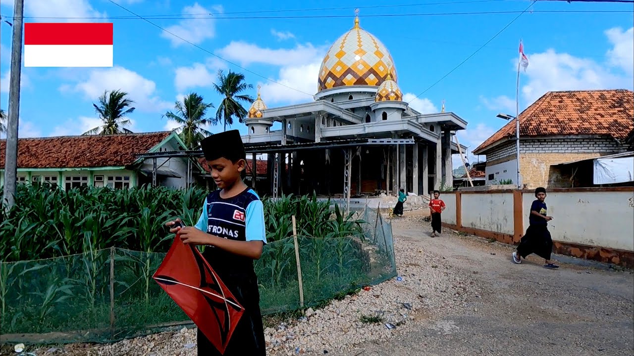 Village life in indonesia, Beautiful village during the dry season, indonesia village