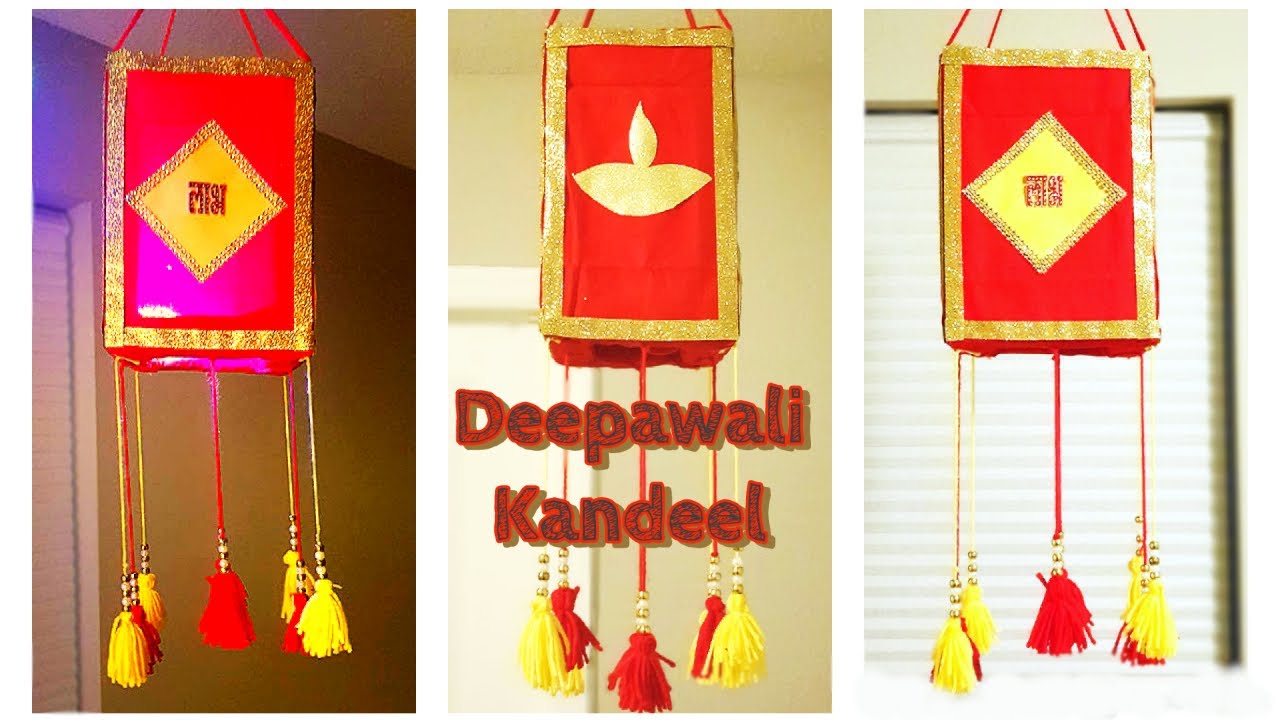 Diwali Kandil Making at Home | Diwali Decoration Ideas | DIY Diwali Lantern Decor | दीपावली कंदील