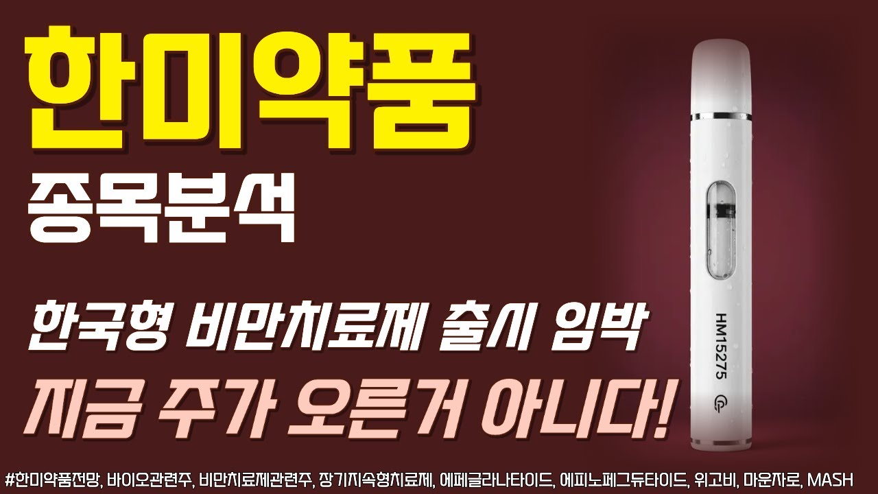 한미약품 종목분석｜한국형 비만치료제 출시 임박! 지금의 주가 오른거 아니다