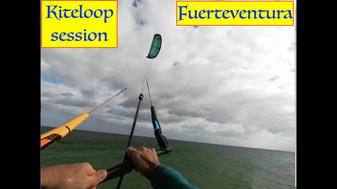 Kiteloopsession auf Fuerteventura Sotavento Kitesurfen in Risco del Paso Kiteloops und kiten