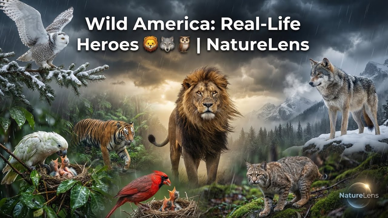 Wild America: Majestic Lions, Wolves & Snowy Owls in Action 🦁🐺🦉 | NatureLens Documentary