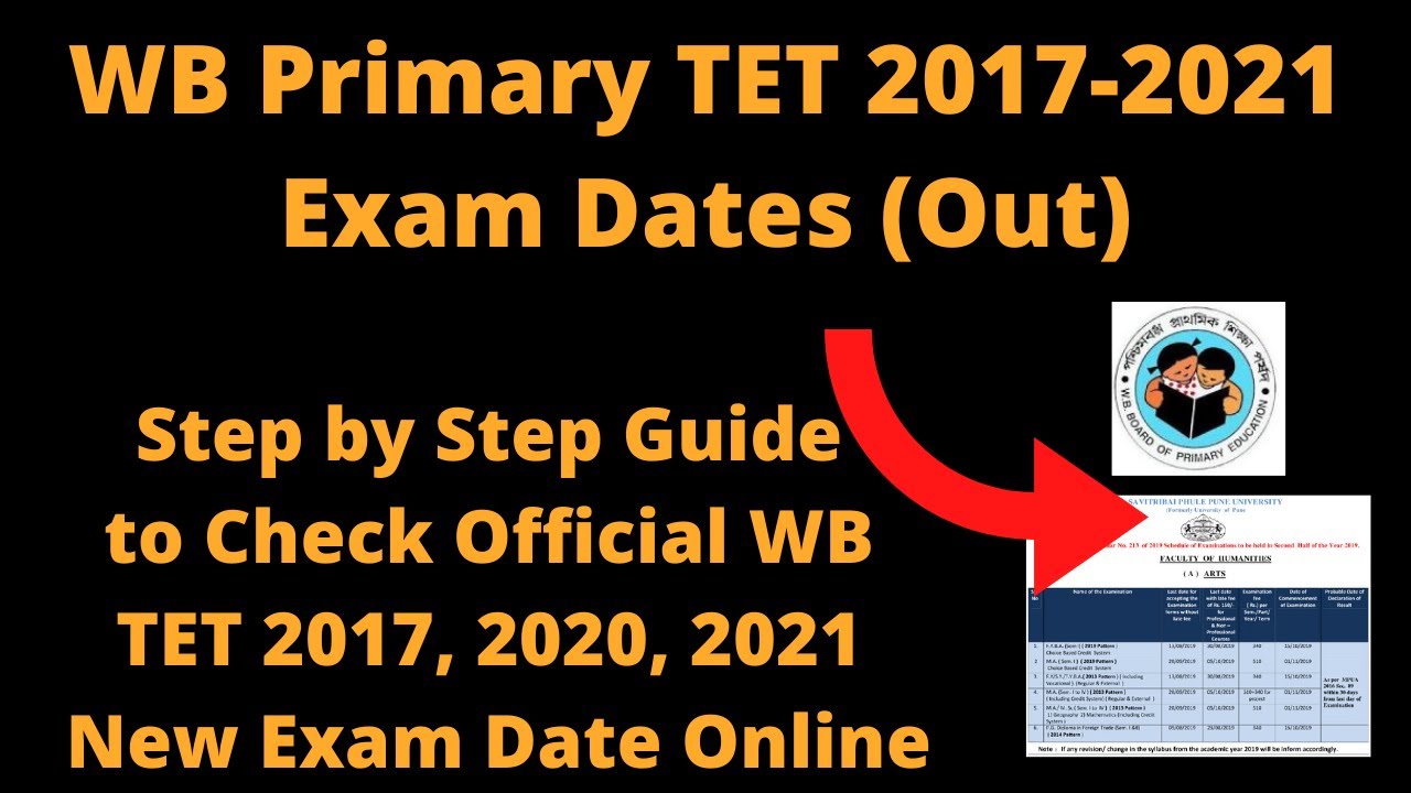 WB Primary TET 2017-2021 Exam Dates (Out) - Check Official WB TET 2017, 2020, 2021 New Exam Date PDF
