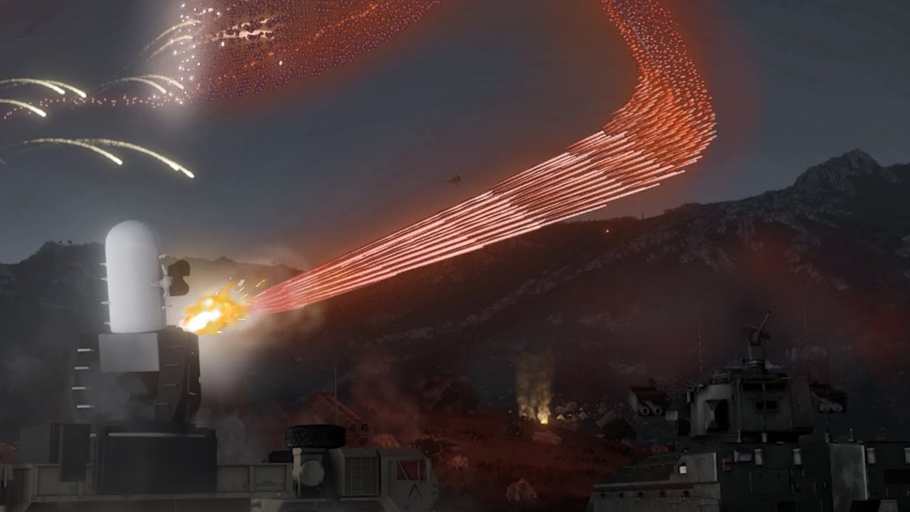 MiG-29 Fighter Jet Shot Down by C-RAM System at Night - Military Simulation - ArmA 3