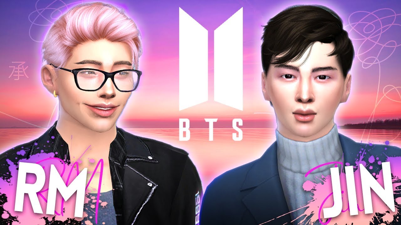 😍Namjoon (RM) & Jin💜 - BTS CAS MONDAY #1 (The Sims 4)