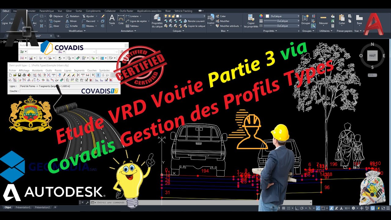 Astuces Covadis :  Présentation Projet Voiries sur Covadis Partie 3