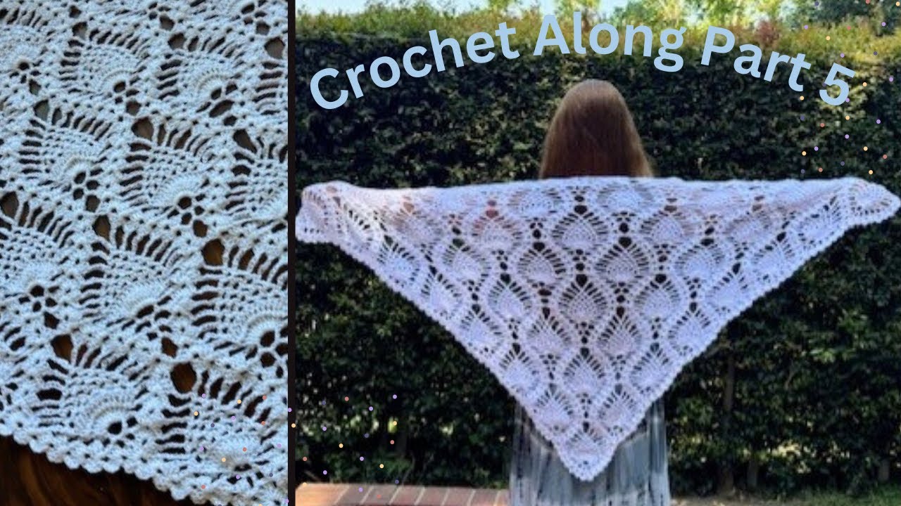 How to Crochet Shawl Pineapple Stitch | Crochet Along Part 5