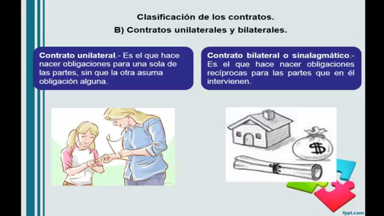 Clasificación de los contratos, primer parte