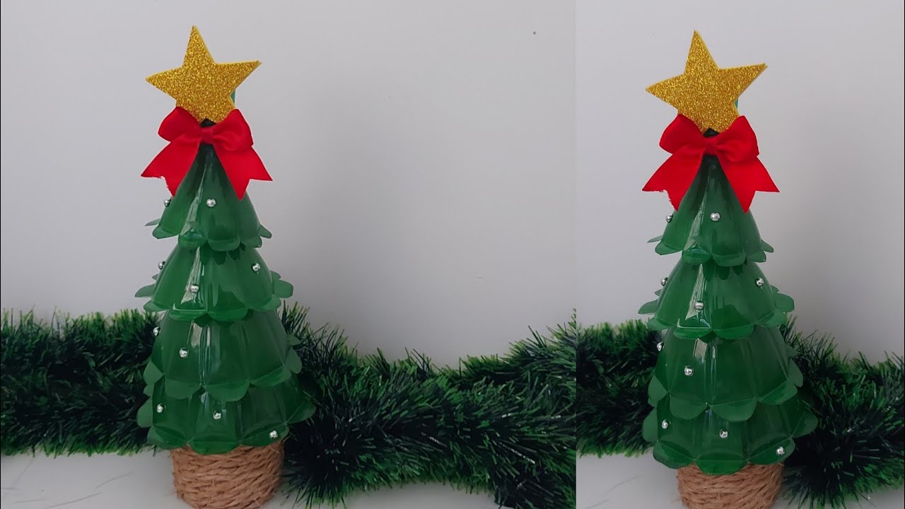 Árvore de Natal com garrafa pet