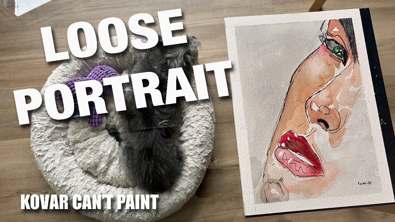 Paint Like KASIQ - Beginner tutorial - Ink & Wash Portrait - Episode 38