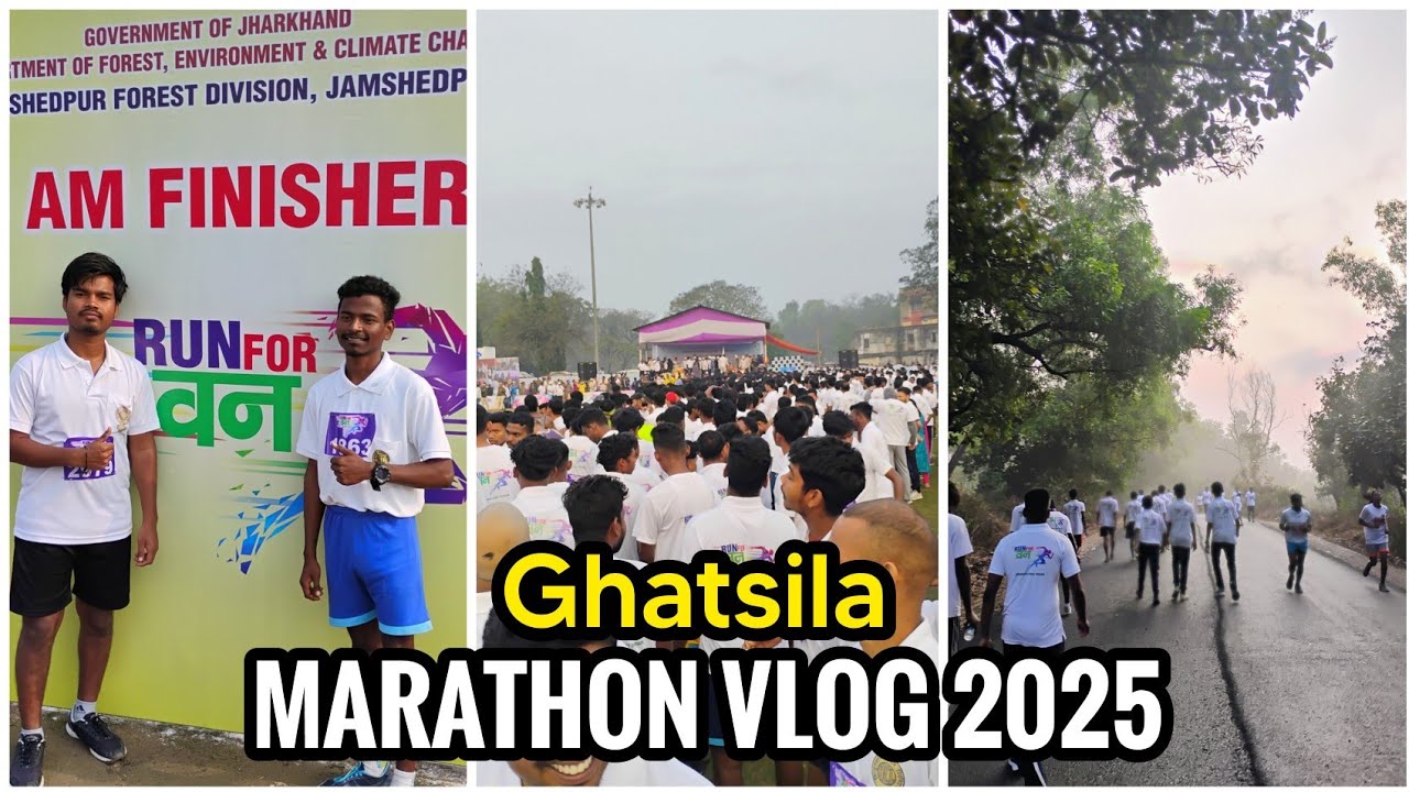Ghatsila Marathon 2025 😱🏃‍♀️ HCL Ghatsila Marathon vlog 2025 || New Santali vlog 2025